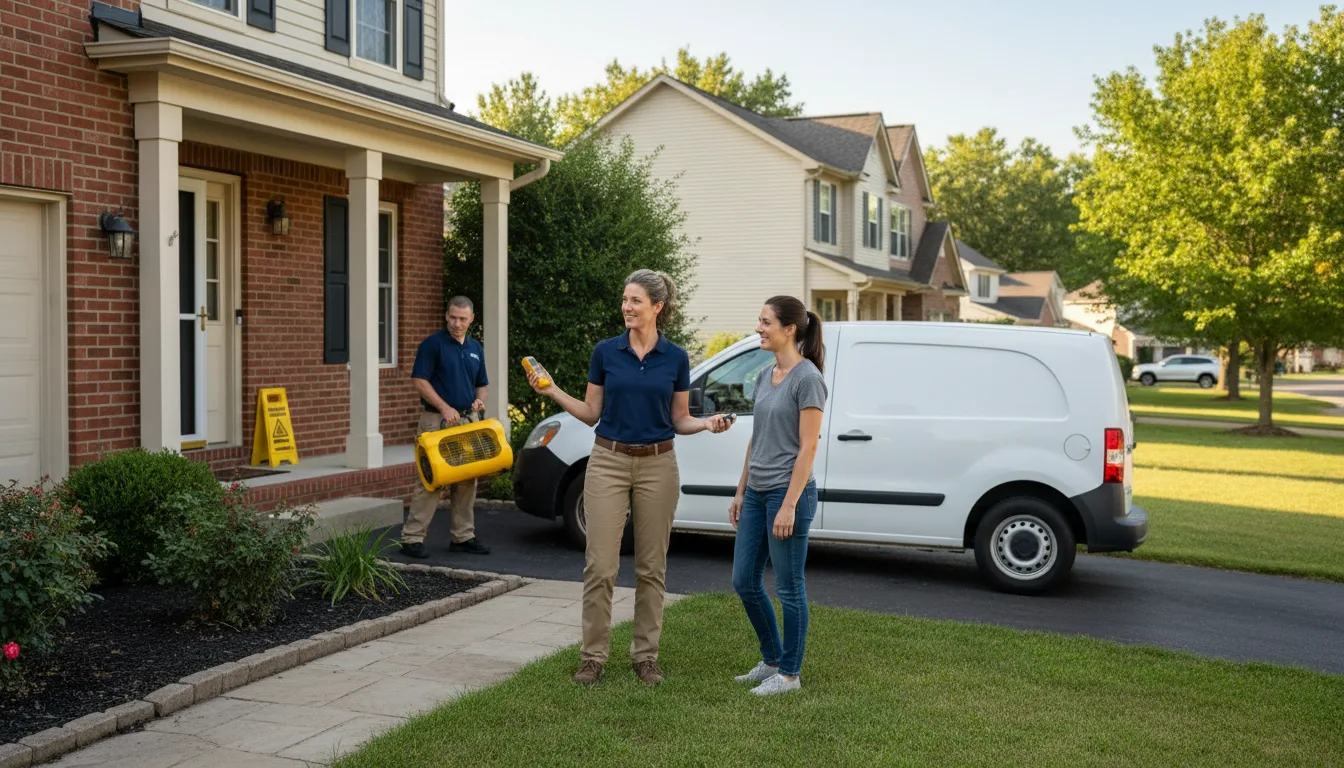 Water restoration image for Dehumidification And Cleanup Services in Carrollton, OH